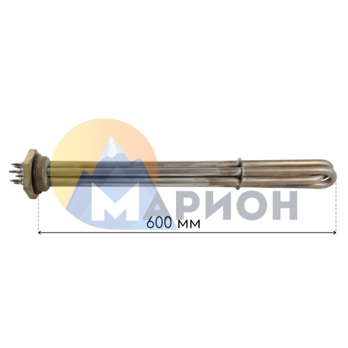 Блок ТЭН 3,75кВт для масла (600мм) G2" (3*тэн 120 А 13/1,25 Z) 220/380В